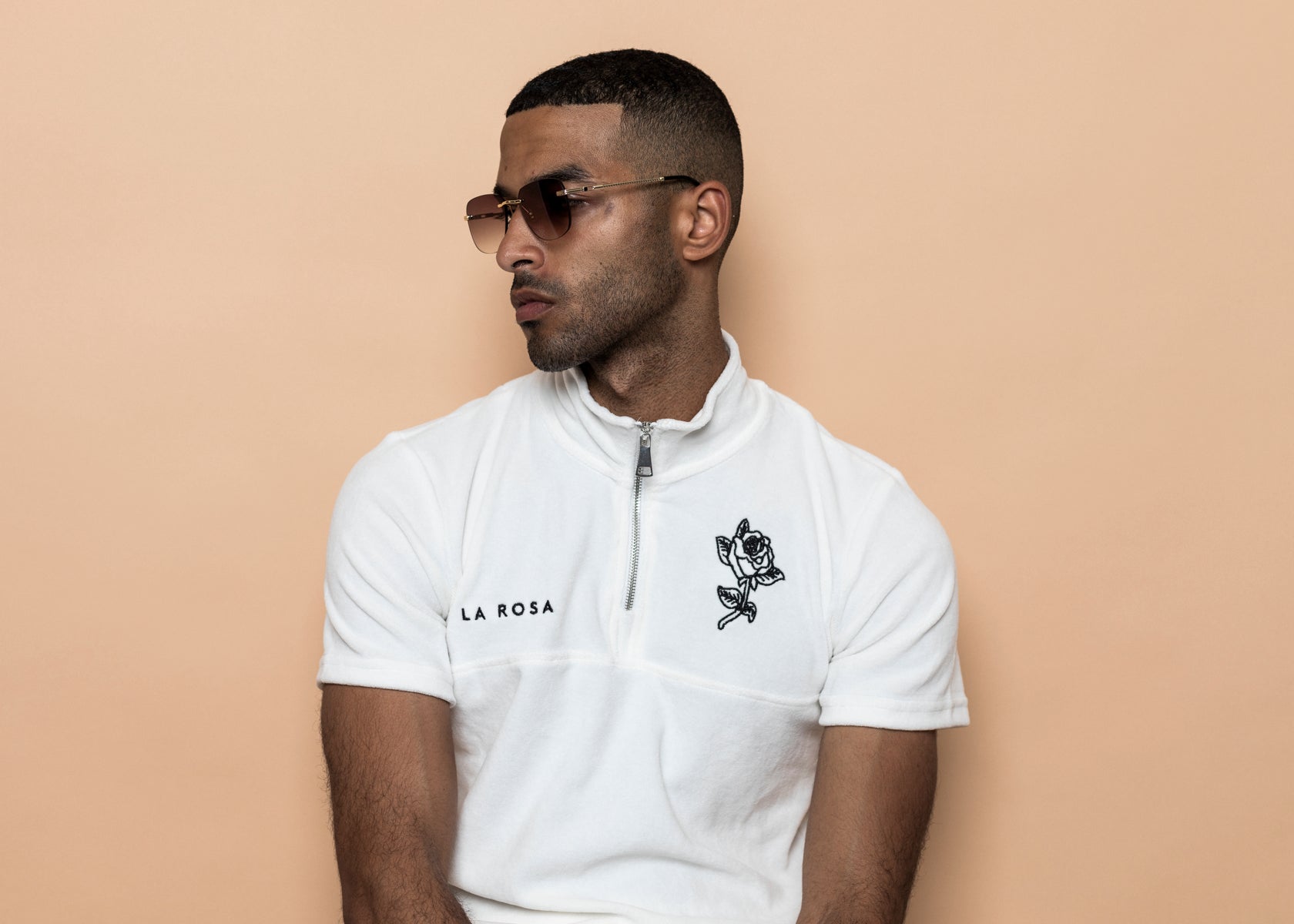 TRACKSUIT 'VELVET BIG ROSE SUMMER SUIT' - HVID