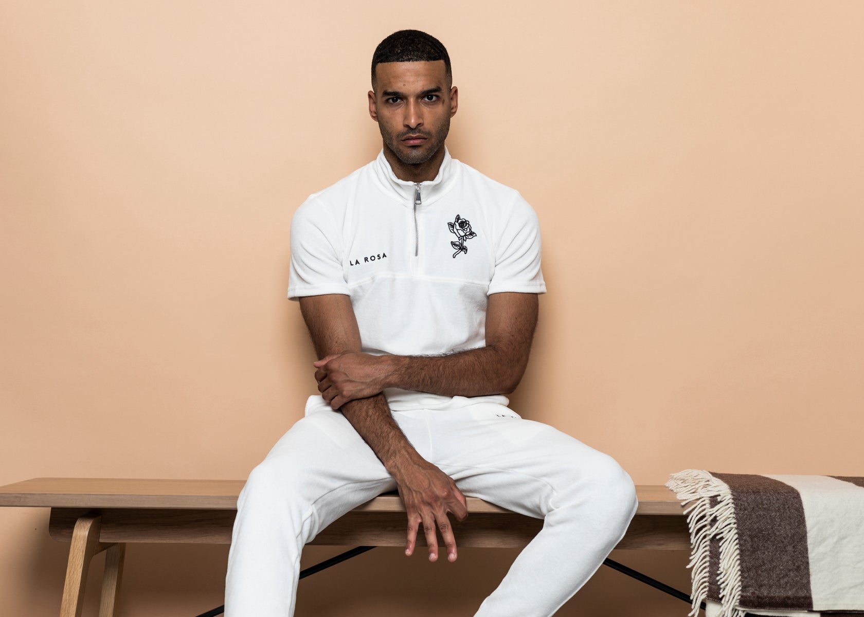 TRACKSUIT 'VELVET BIG ROSE TRACKSUIT' - HVID