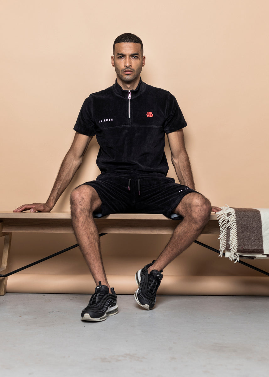 TRACKSUIT 'FLØLLE RØD ROSE SOMMER SUIT' - SORT