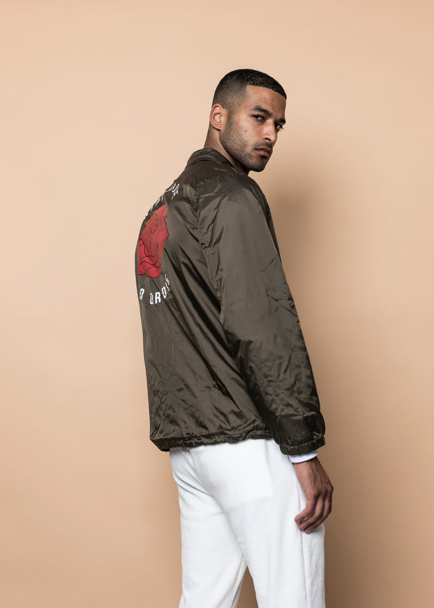 COACH JACKET - Green 'RIDE OR DIE'