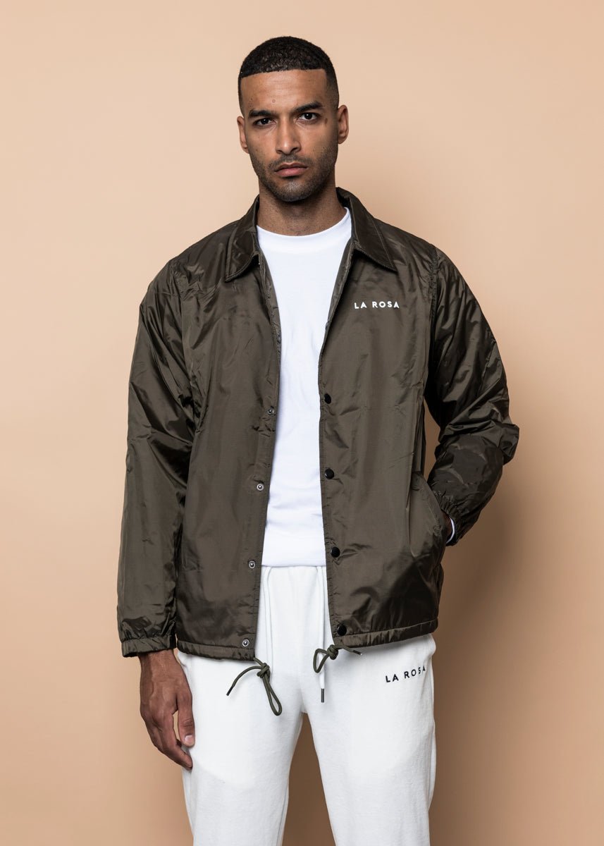 COACH JACKET - Green 'RIDE OR DIE' - LA ROSA