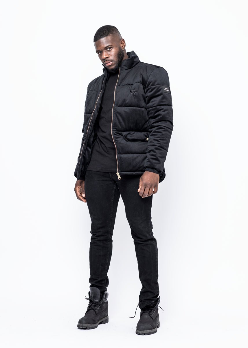 CORDUROY JACKET - BLACK/GOLD - LA ROSA
