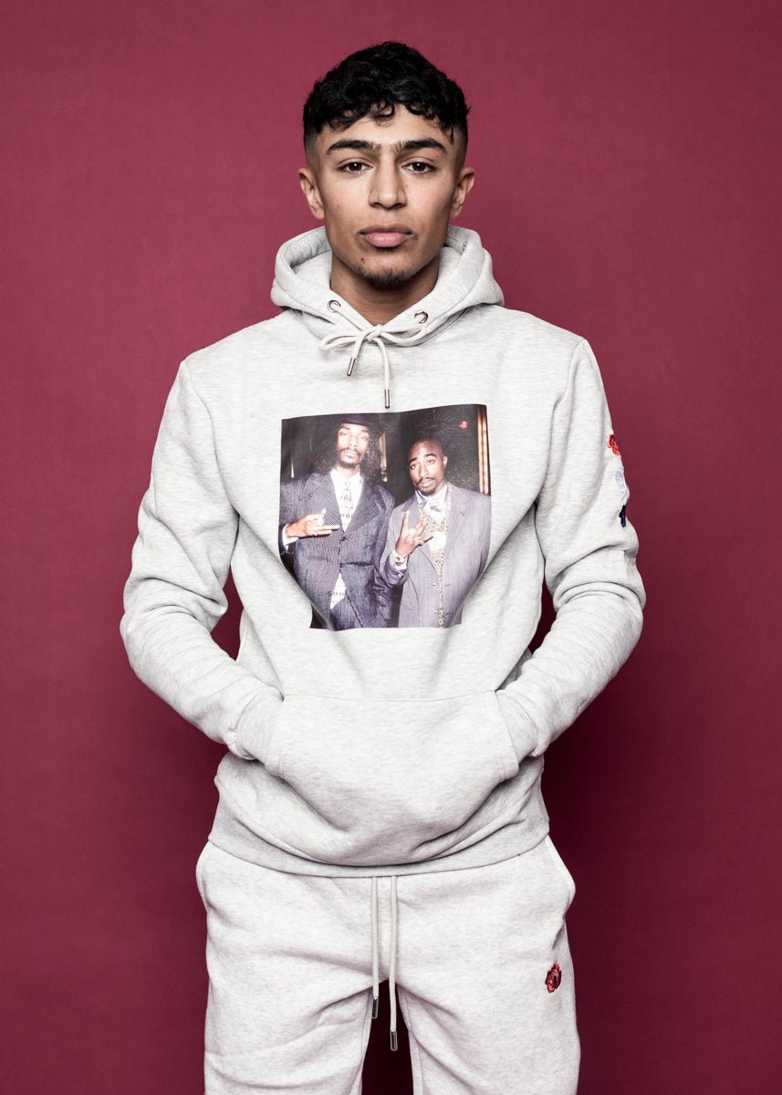 HOODIE - (Tupac/Snoop) Grey - LA ROSA