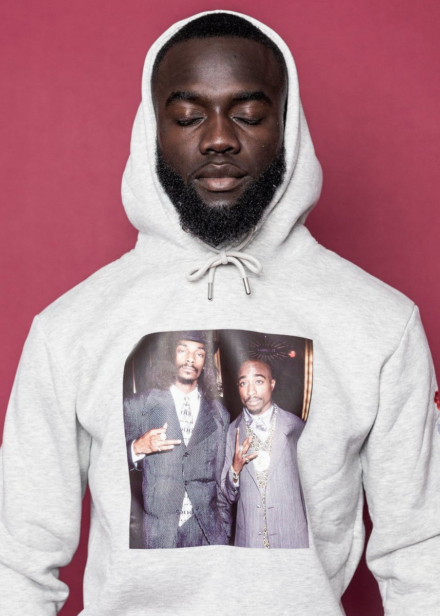 HOODIE - (Tupac/Snoop) Grey - LA ROSA