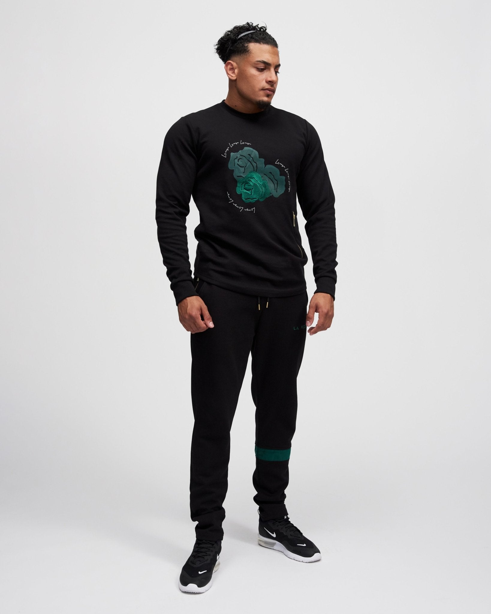 LA ROSA 'Green Roley Roses' Crewneck - LA ROSA