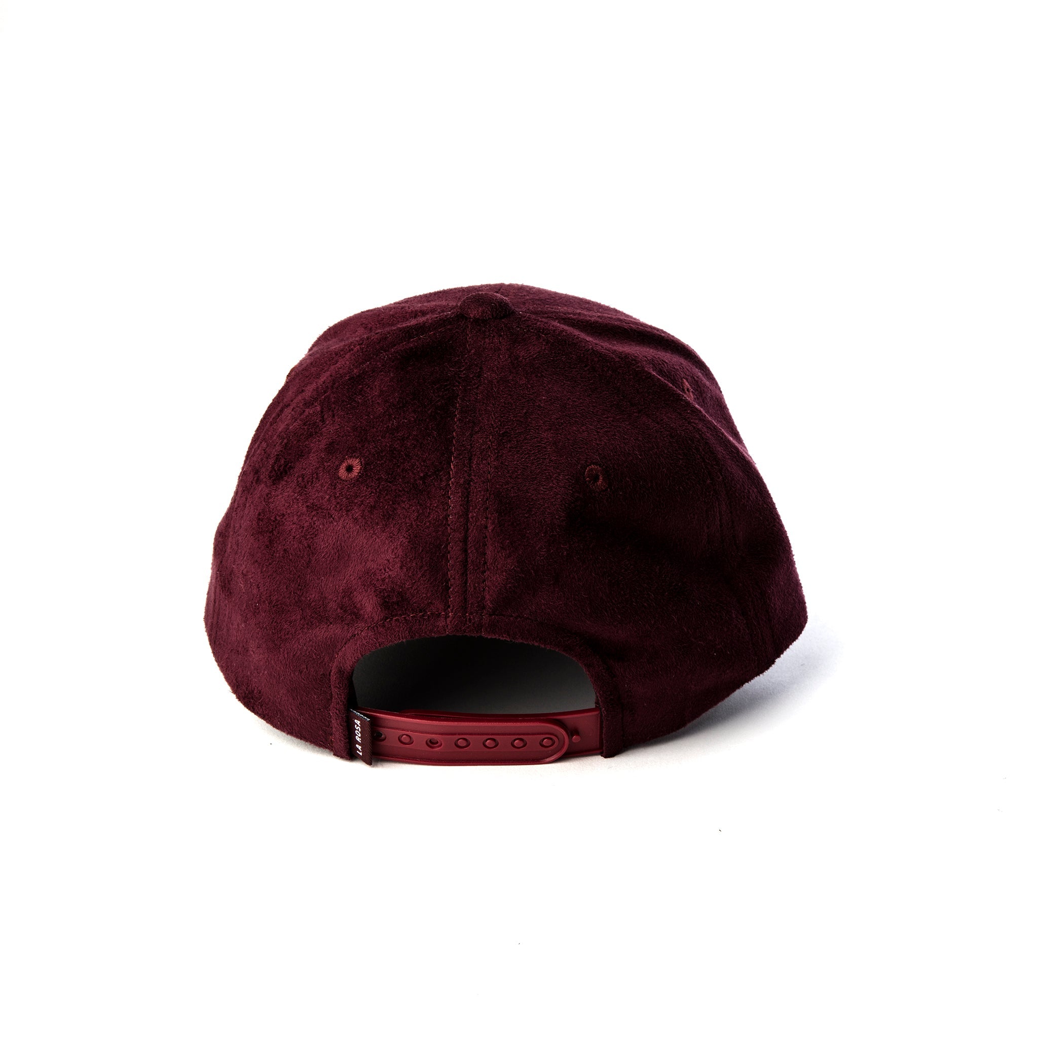 Suede Logo Cap - Burgundy - LA ROSA