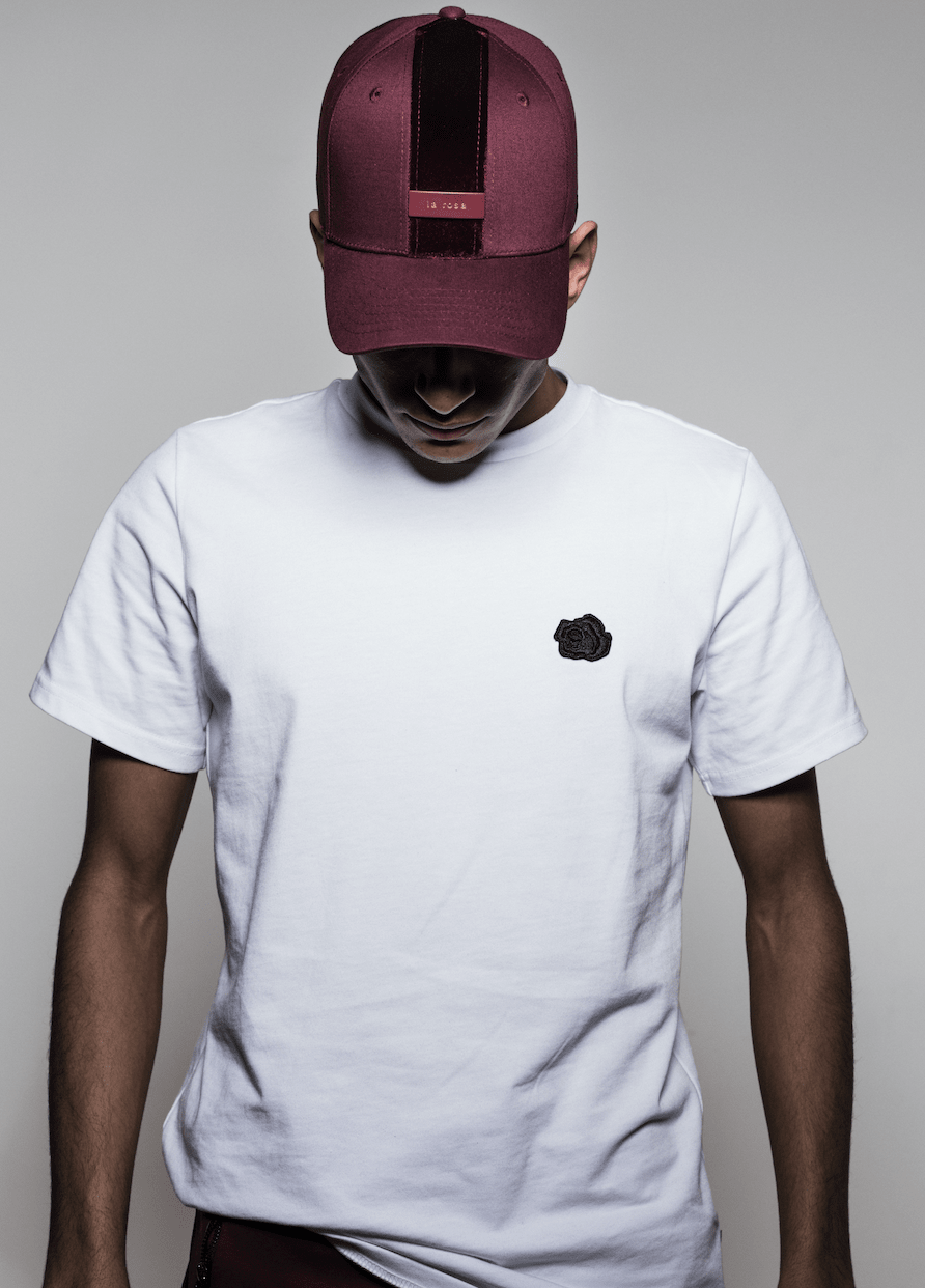 TEE 'CLASSIC ROSE' - WHITE / BLACK - LA ROSA