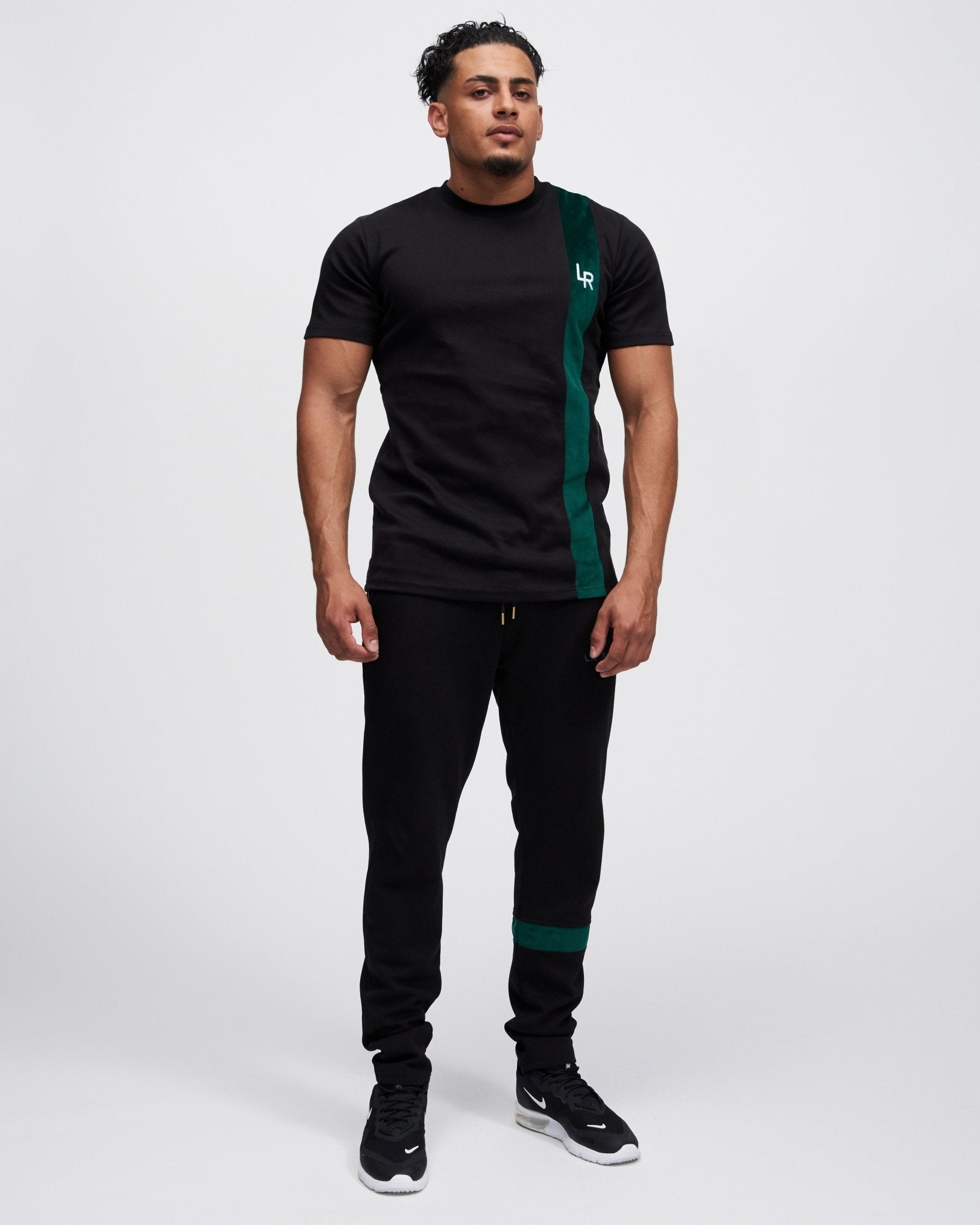 TEE 'LR' - BLACK / GREEN - LA ROSA