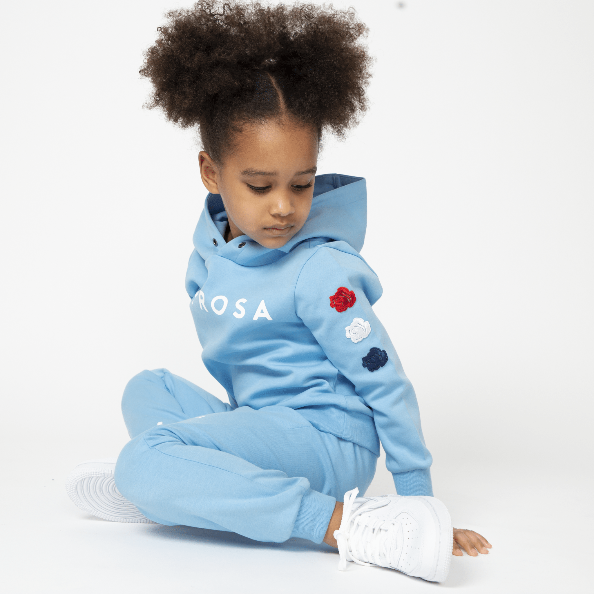 TRACKSUIT 'KIDS TRIPLE ROSE LOGO' - Light Blue - LA ROSA