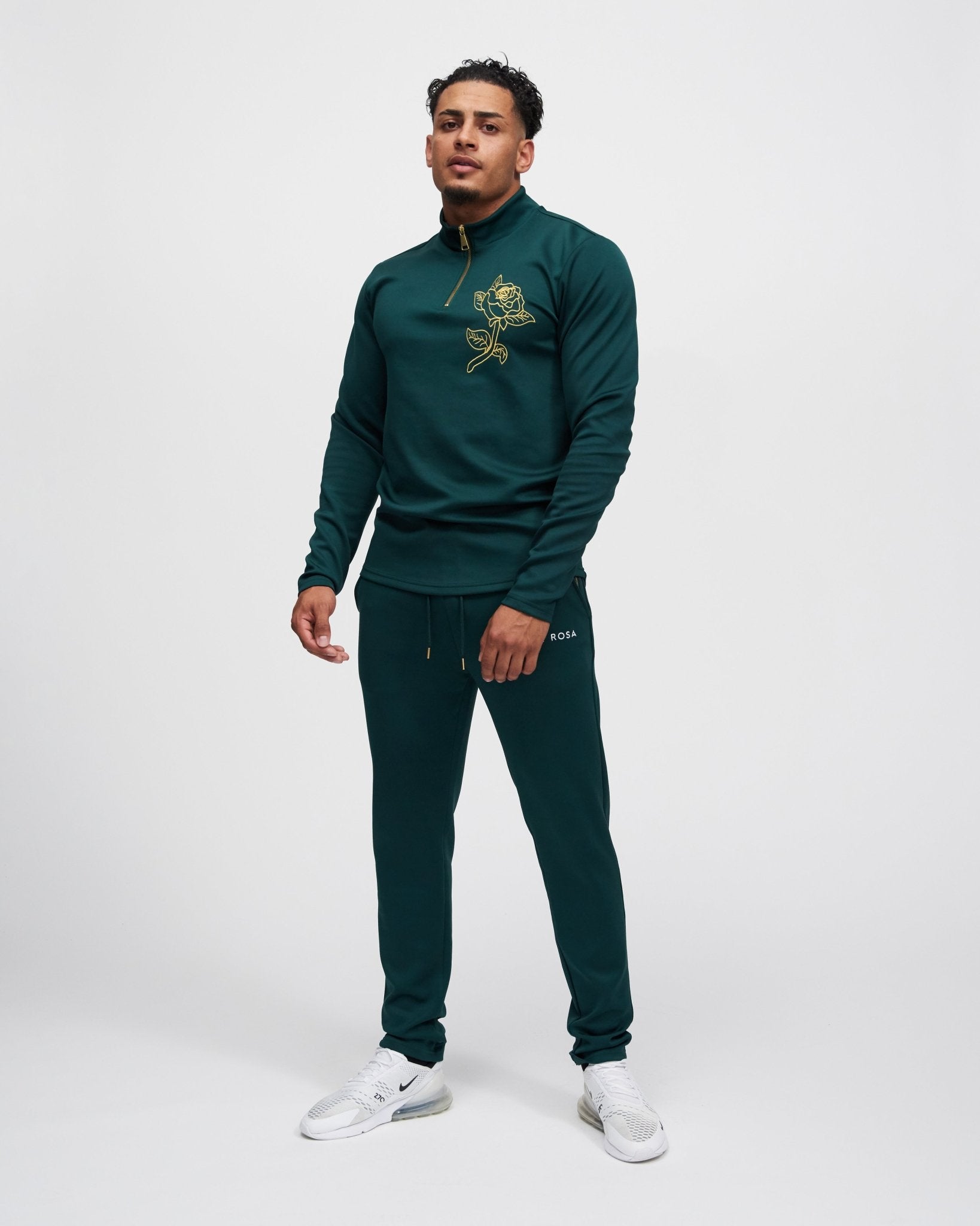 TRACKSUIT 'ROLEY GREEN BIG ROSE' - GREEN - LA ROSA