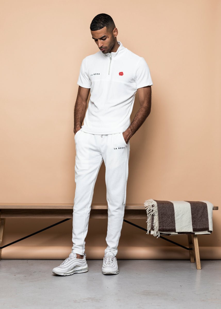 TRACKSUIT 'VELVET RED ROSE TRACKSUIT' - WHITE - LA ROSA