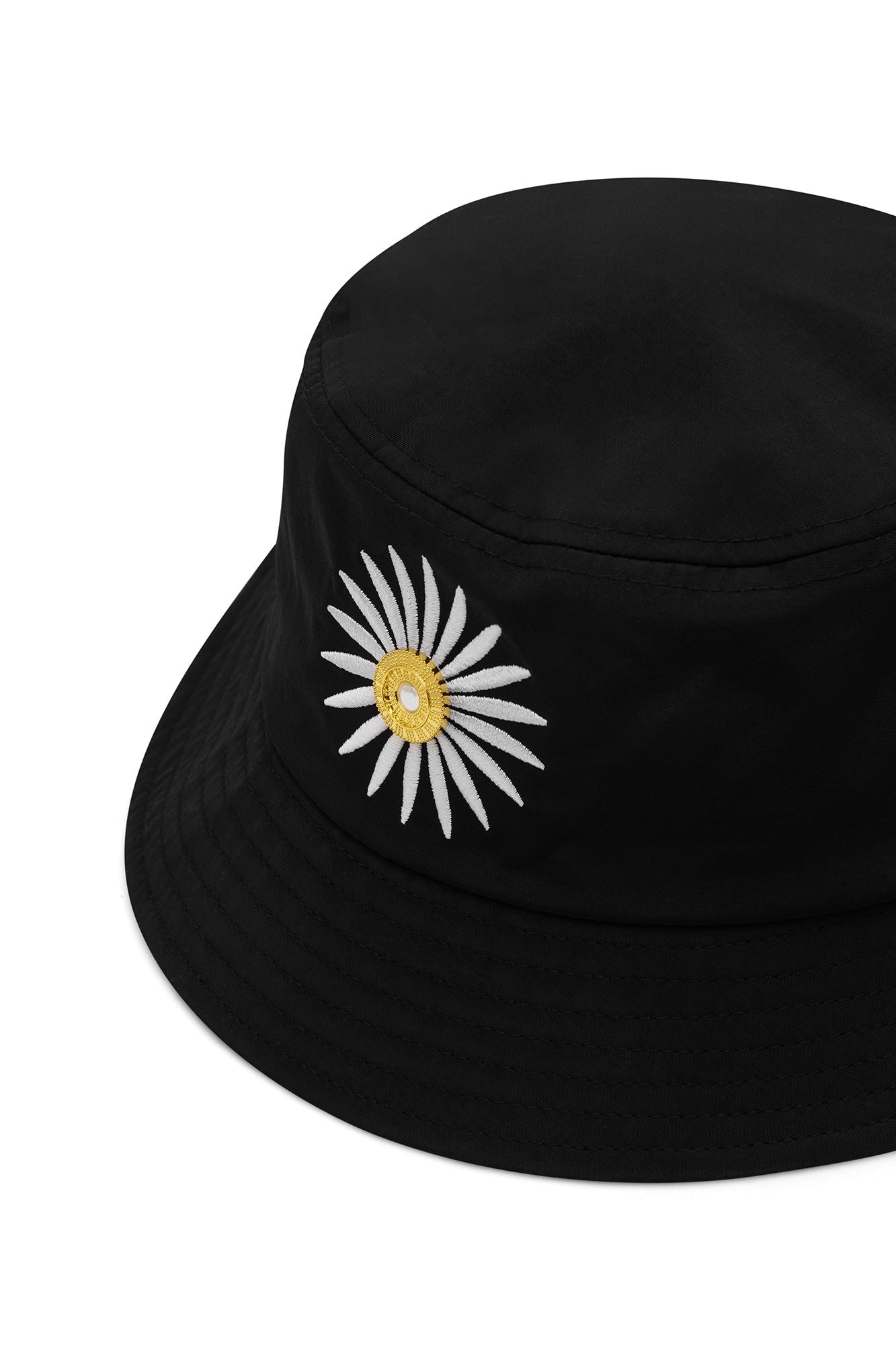 LA ROSA 'DAISY' BUCKET HAT - BLACK WHITE