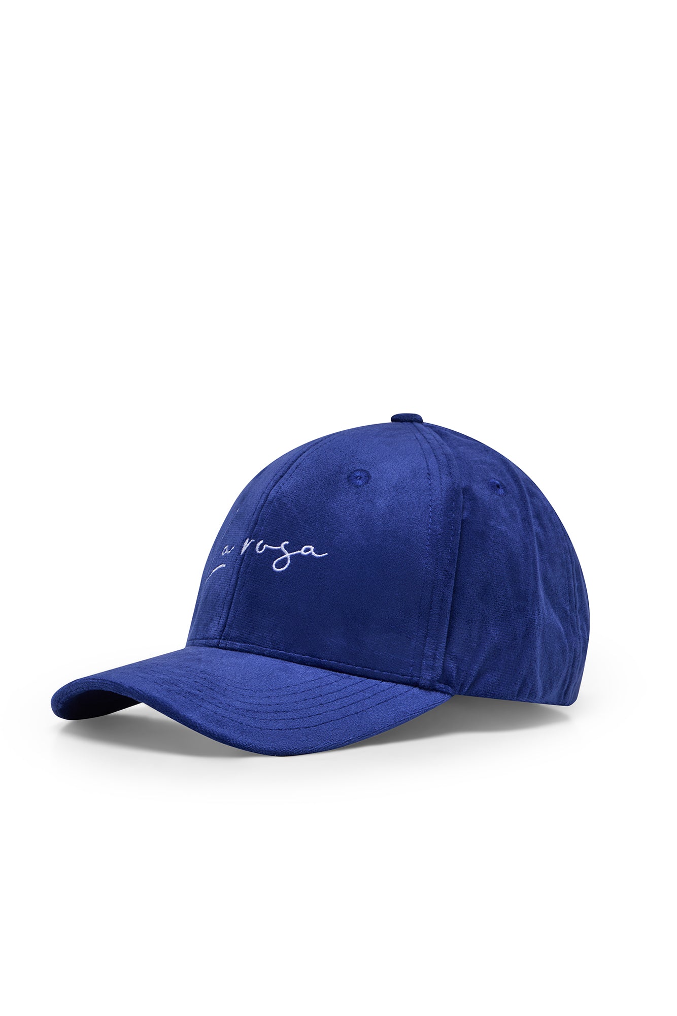 LA ROSA 'BLUEY' SUEDE BASEBALL CAP - BLUE