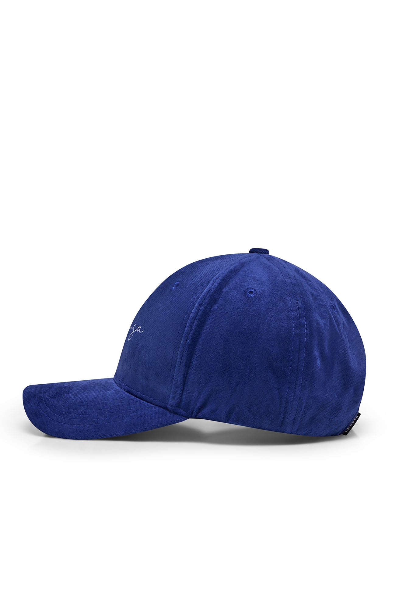 LA ROSA 'BLUEY' SUEDE BASEBALL CAP - BLUE