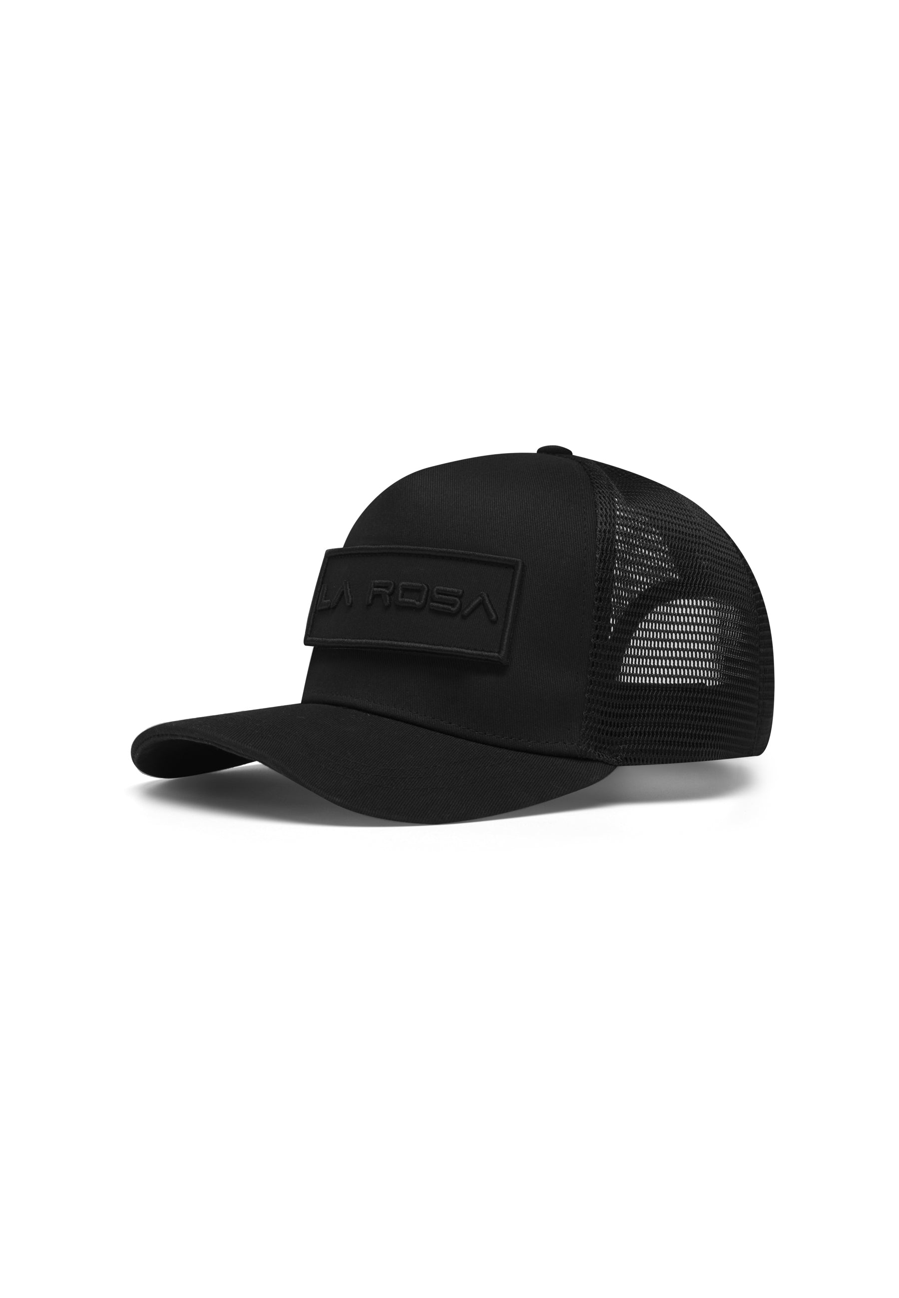 LA ROSA BADGE TRUCKER BASEBALL CAP - BLACK