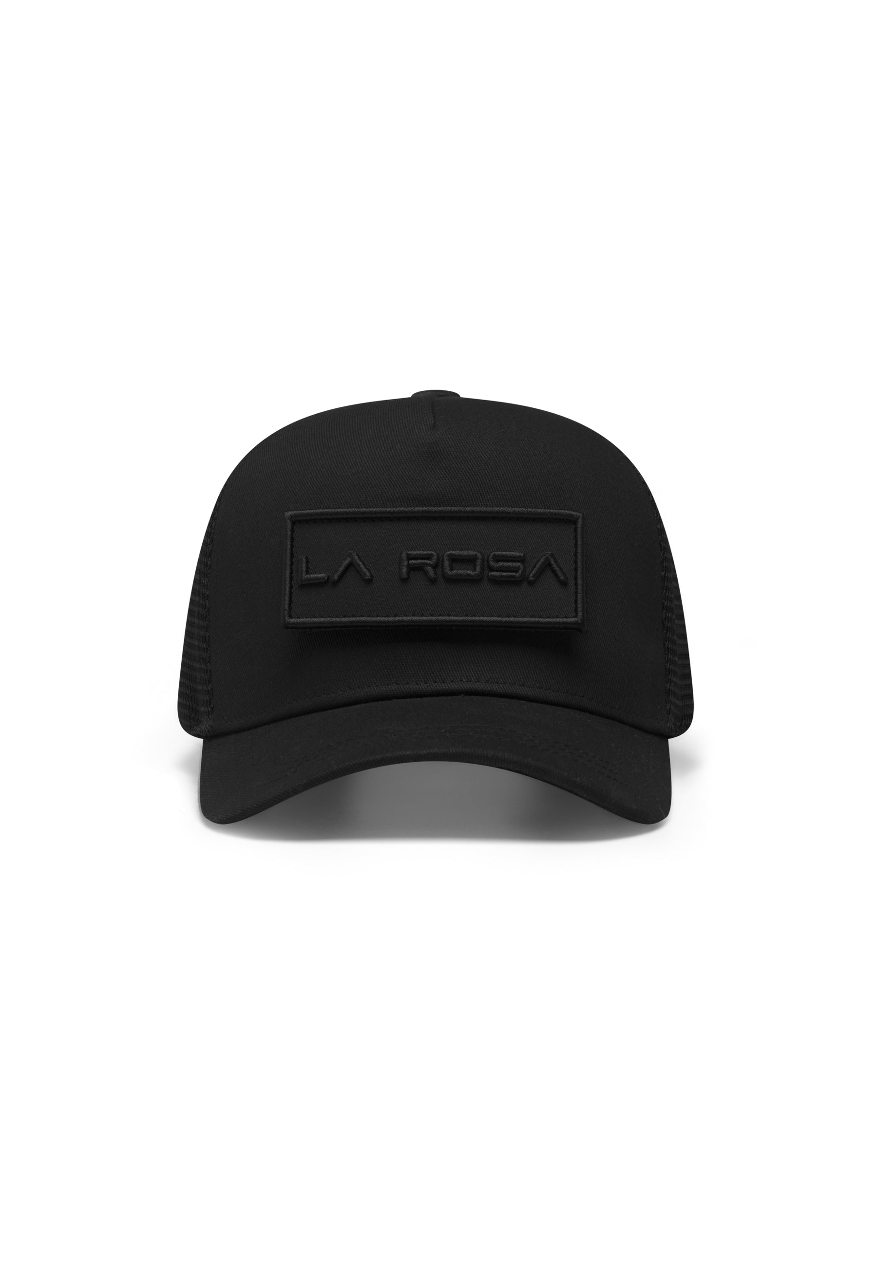 LA ROSA BADGE TRUCKER BASEBALL CAP - BLACK