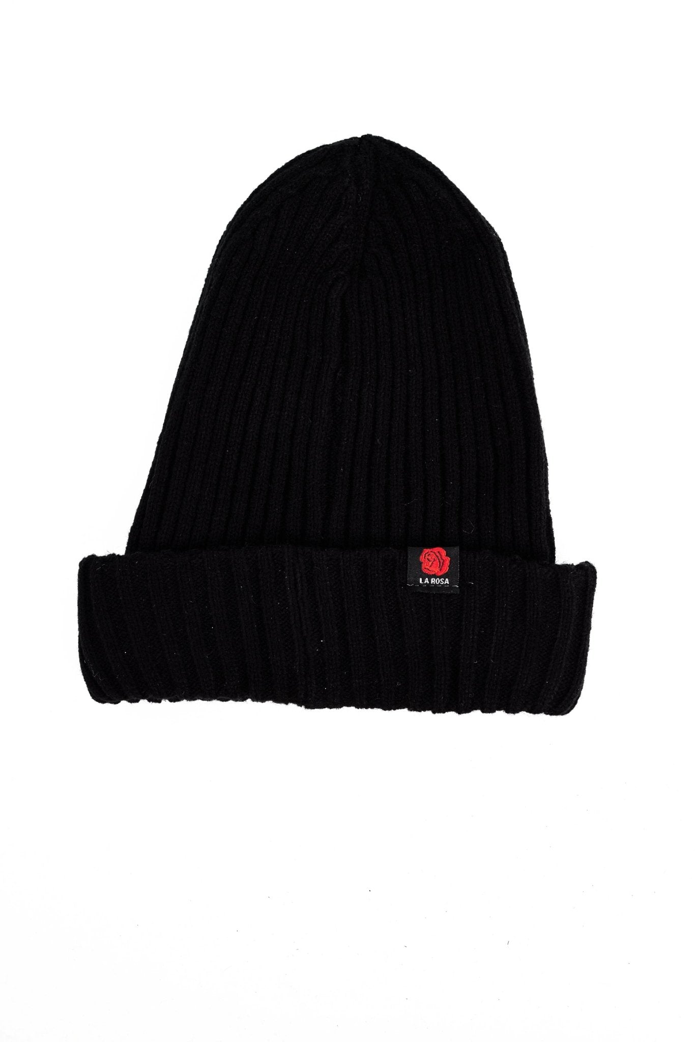 BEANIE 'ROSE WOOL' - ALL BLACK - LA ROSA