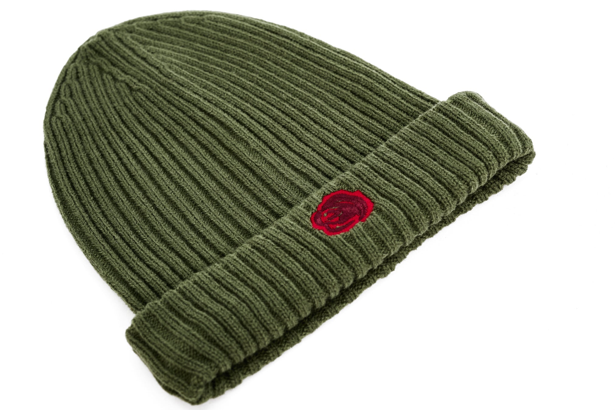 BEANIE 'ROSE WOOL' - GREEN - LA ROSA