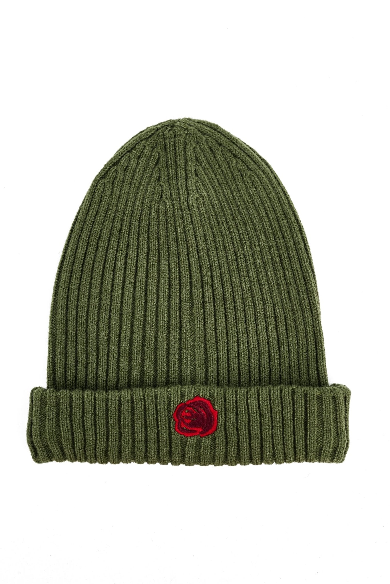 BEANIE 'ROSE WOOL' - GREEN - LA ROSA