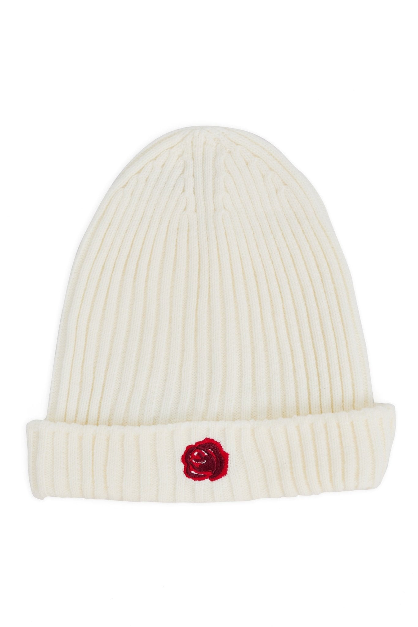 BEANIE 'ROSE WOOL' - WHITE - LA ROSA