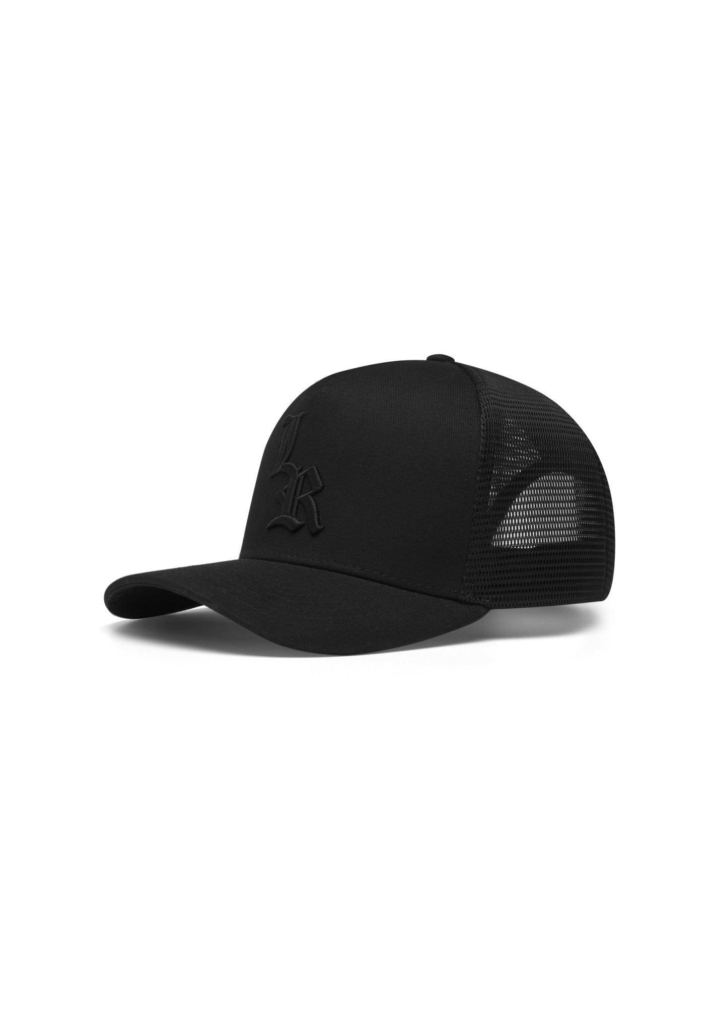 LA ROSA 'LR' BASEBALL CAP - ALL BLACK - LA ROSA