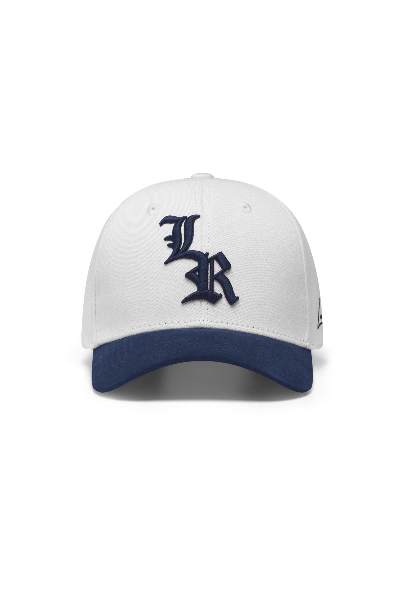 LA ROSA 'LR' BASEBALL CAP - OFF WHITE/BLUE SUEDE - LA ROSA