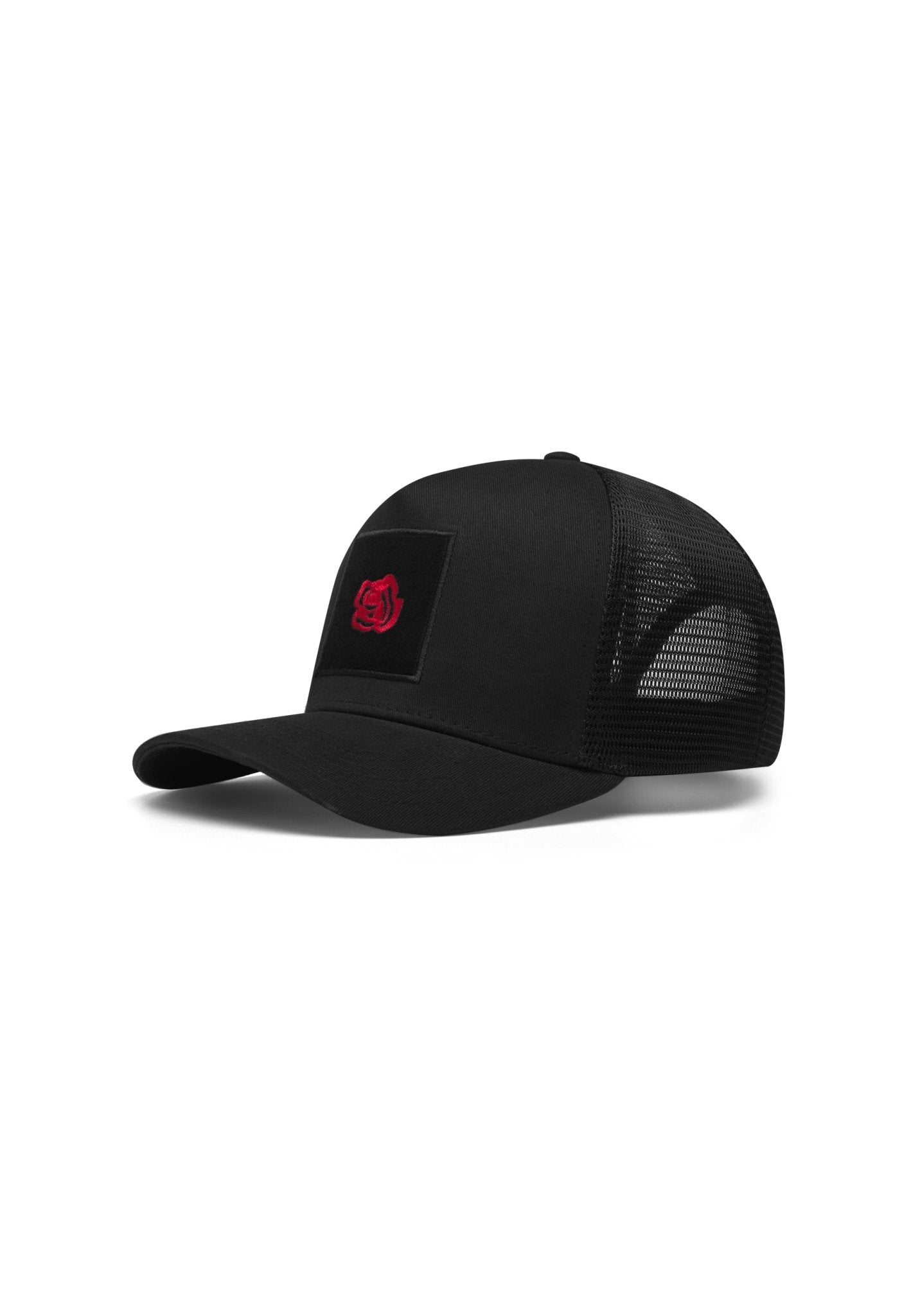 LA ROSA 'MOLINEUX' TRUCKER CAP - BLACK RED - LA ROSA