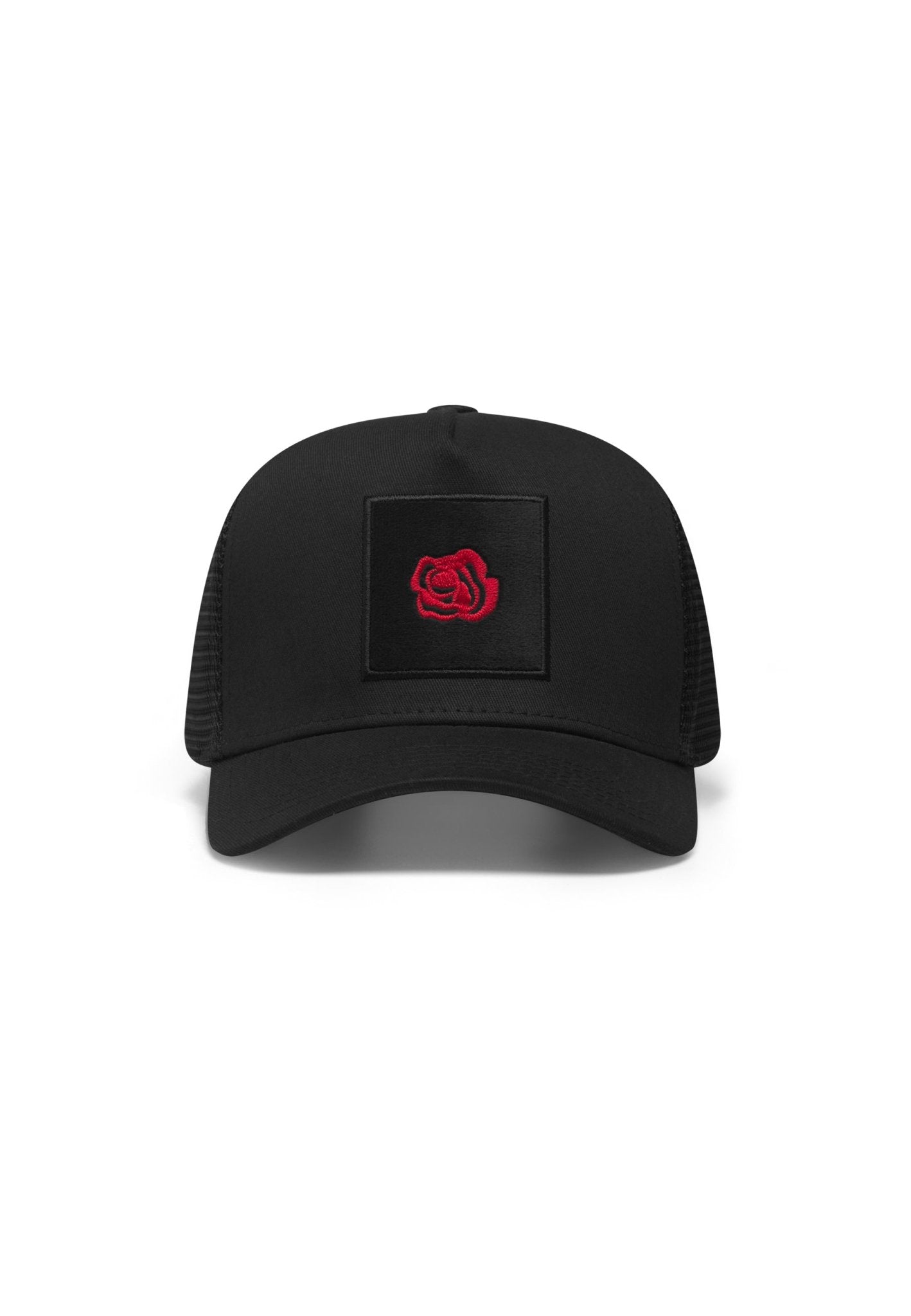 LA ROSA 'MOLINEUX' TRUCKER CAP - BLACK RED - LA ROSA