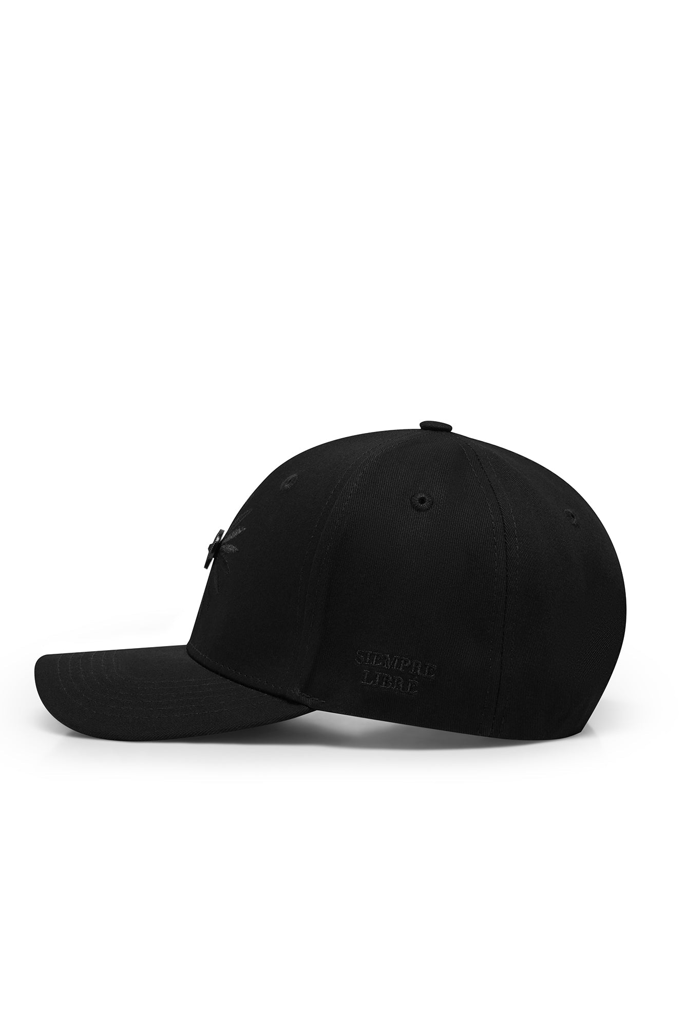 LA ROSA 'SIEMPRE LIBRÉ' BASEBALL CAP - ALL BLACK - LA ROSA