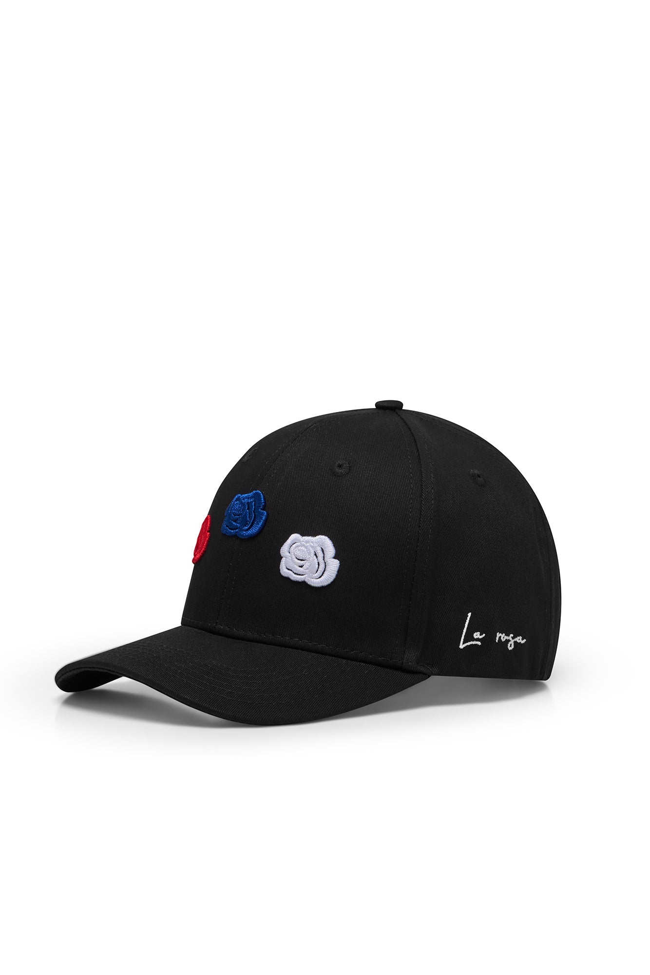 LA ROSA 'TRIPLE ROSE' BASEBALL CAP - BLACK - LA ROSA