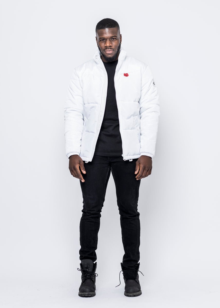 ROSE PUFFER JACKET - WHITE - LA ROSA