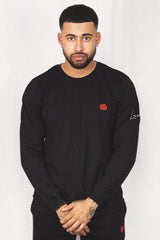 TEE 'ORIGINAL ROSE LONG SLEEVE' - BLACK