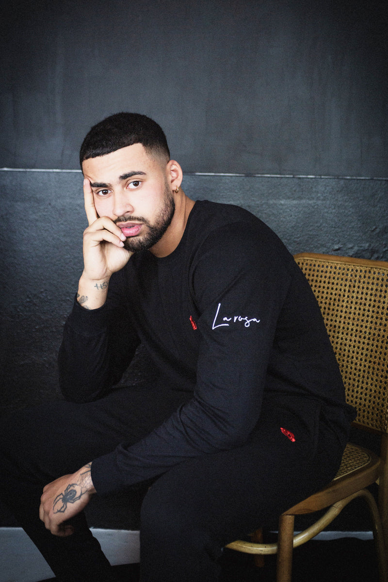 TEE 'ORIGINAL ROSE LONG SLEEVE' - BLACK