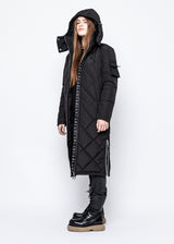 DOWN JACKET - BLANCA LONG QUILTED BLACK