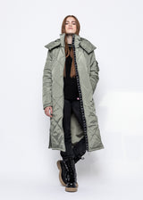 DOWN JACKET - BLANCA LONG QUILTED GREEN
