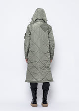 DOWN JACKET - BLANCA LONG QUILTED GREEN