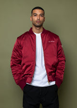 BOMBER JACKET - Burgundy 'RIDE OR DIE'