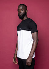 TEE 'MID CUT' - BLACK / WHITE