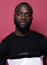 TEE 'MID CUT' - BLACK / WHITE