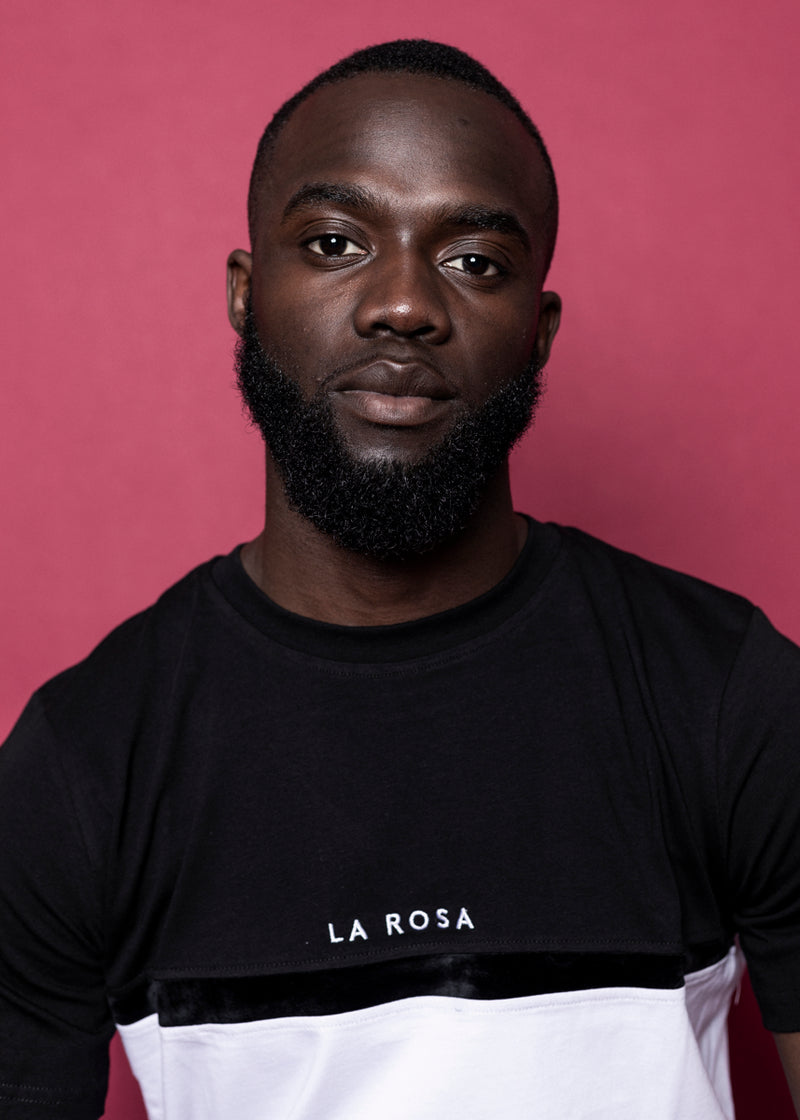 TEE 'MID CUT' - BLACK / WHITE