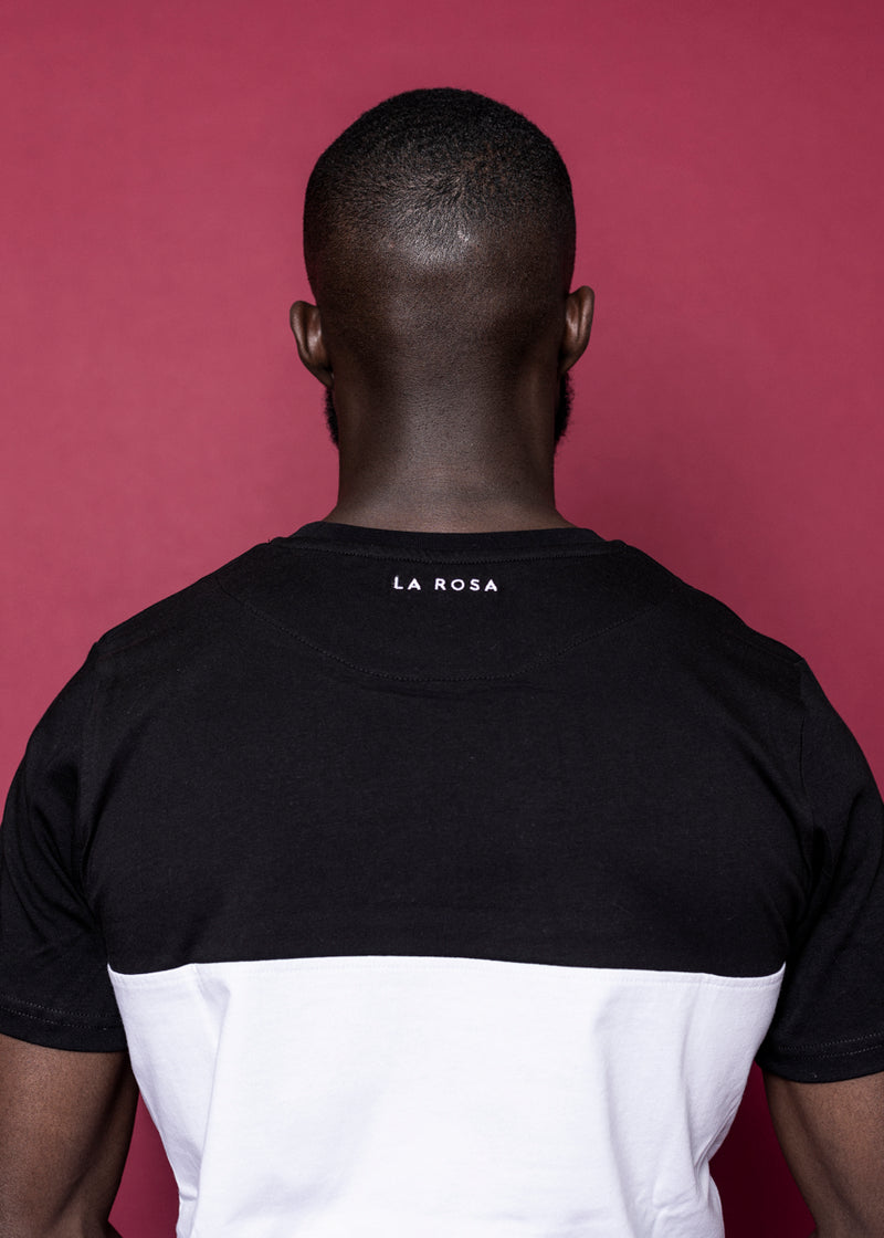 TEE 'MID CUT' - BLACK / WHITE