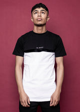 TEE 'MID CUT' - BLACK / WHITE