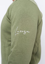 CREWNECK - TRIPLE ROSE army green