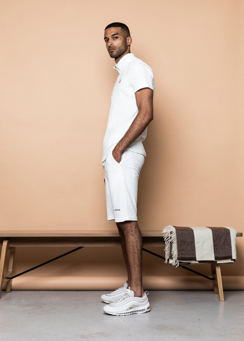 TRACKSUIT 'VELVET RED ROSE SUMMER SUIT' - WHITE