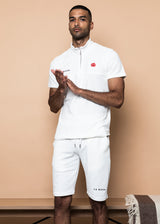 TRACKSUIT 'VELVET RED ROSE SUMMER SUIT' - WHITE