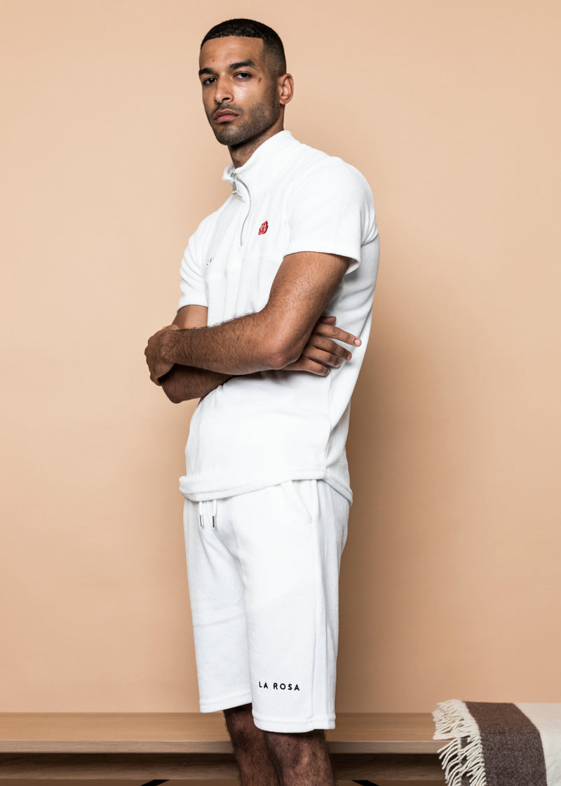 TRACKSUIT 'VELVET RED ROSE SUMMER SUIT' - WHITE