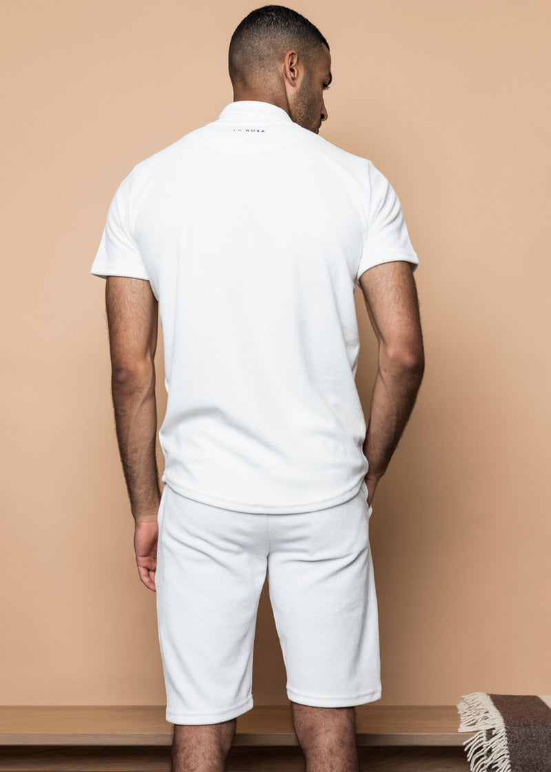 TRACKSUIT 'VELVET RED ROSE SUMMER SUIT' - WHITE