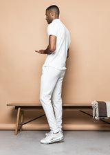 TRACKSUIT 'VELVET BIG ROSE TRACKSUIT' - WHITE