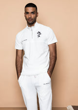 TRACKSUIT 'VELVET BIG ROSE TRACKSUIT' - WHITE