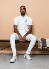 TRACKSUIT 'VELVET BIG ROSE TRACKSUIT' - WHITE